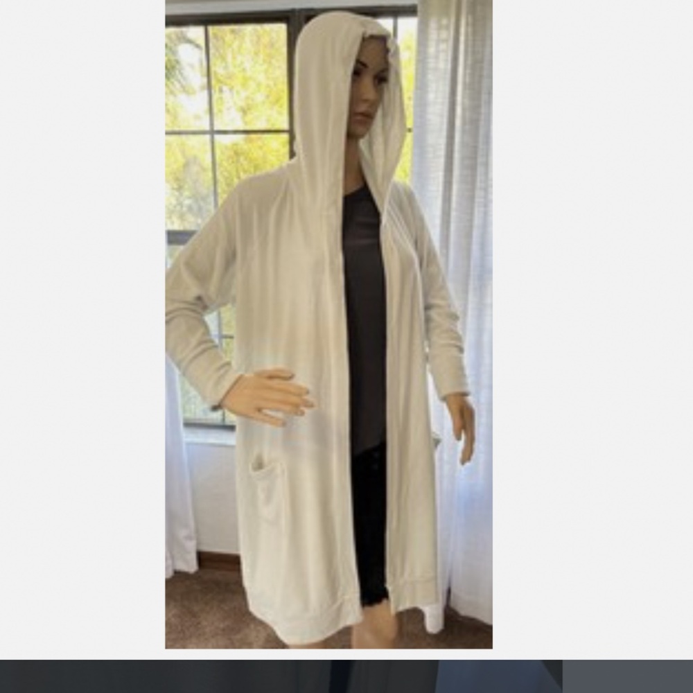 Chaser Soft Open Front Long Hoodie Duster Jasmine Size XS New W/Tags
